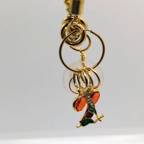 Gold Tone Stackable Bangle Bracelet With Charms ~New - Picture 7 of 10